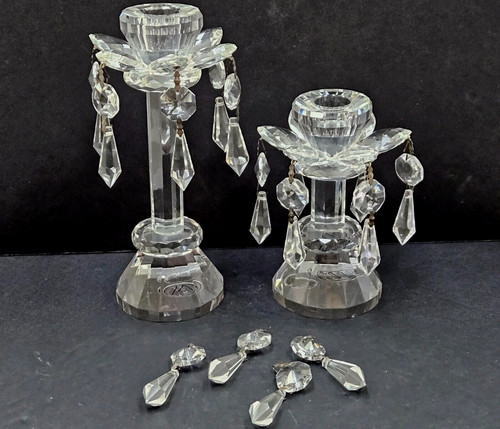 Pair vintage godinger crystal - godinger,