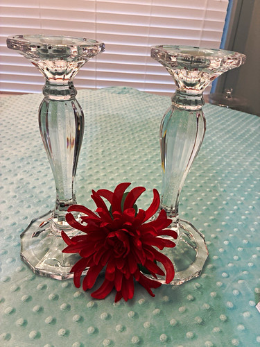 Godinger crystal candlesticks - crystal,