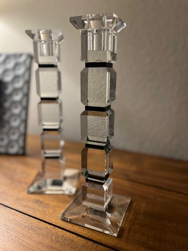 Crystal candlestick pair - candlestick, |